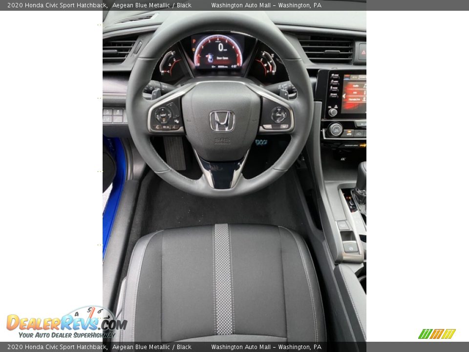 2020 Honda Civic Sport Hatchback Aegean Blue Metallic / Black Photo #13