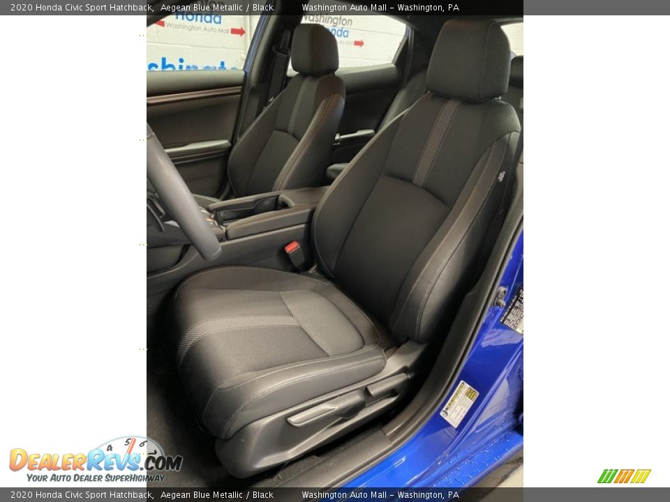 2020 Honda Civic Sport Hatchback Aegean Blue Metallic / Black Photo #14