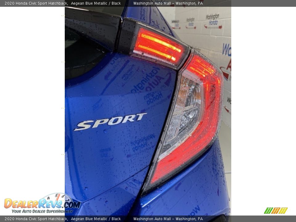 2020 Honda Civic Sport Hatchback Aegean Blue Metallic / Black Photo #23
