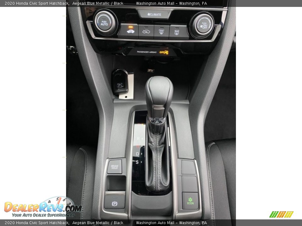 2020 Honda Civic Sport Hatchback Aegean Blue Metallic / Black Photo #29