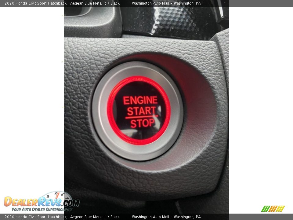 2020 Honda Civic Sport Hatchback Aegean Blue Metallic / Black Photo #31