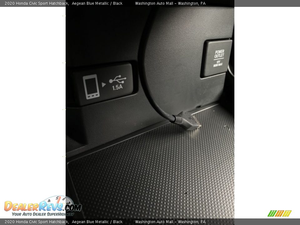 2020 Honda Civic Sport Hatchback Aegean Blue Metallic / Black Photo #32
