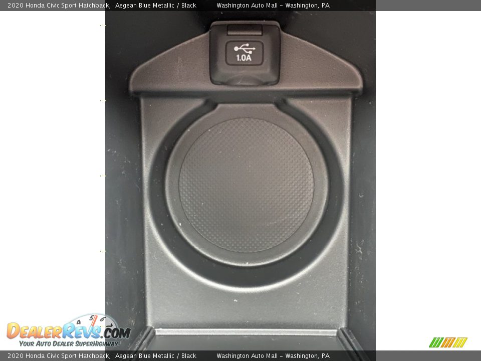 2020 Honda Civic Sport Hatchback Aegean Blue Metallic / Black Photo #33