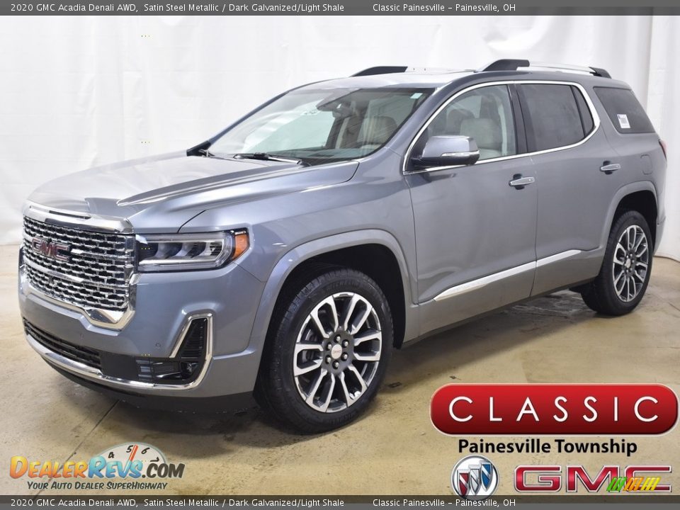 2020 GMC Acadia Denali AWD Satin Steel Metallic / Dark Galvanized/Light Shale Photo #1