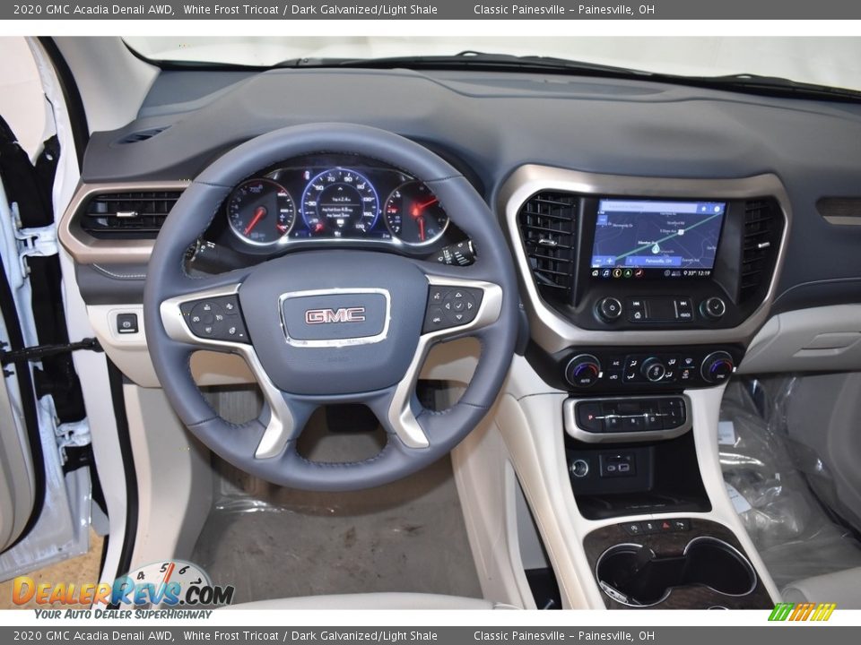 2020 GMC Acadia Denali AWD White Frost Tricoat / Dark Galvanized/Light Shale Photo #6