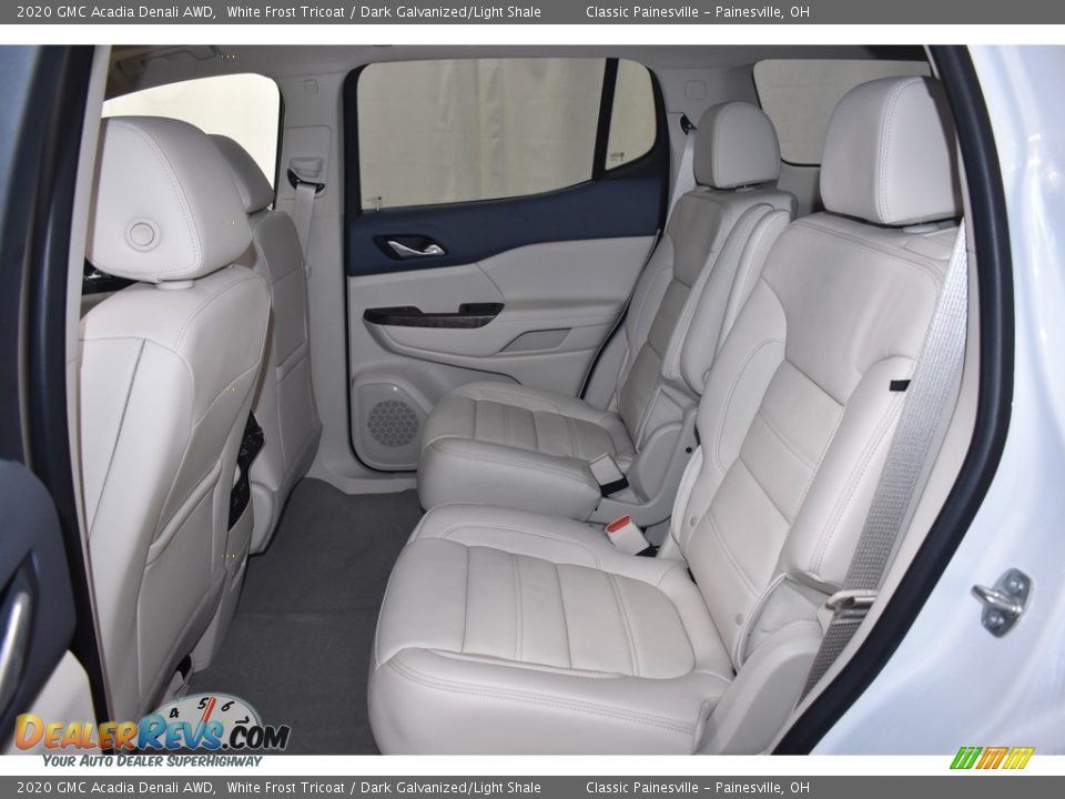 2020 GMC Acadia Denali AWD White Frost Tricoat / Dark Galvanized/Light Shale Photo #8