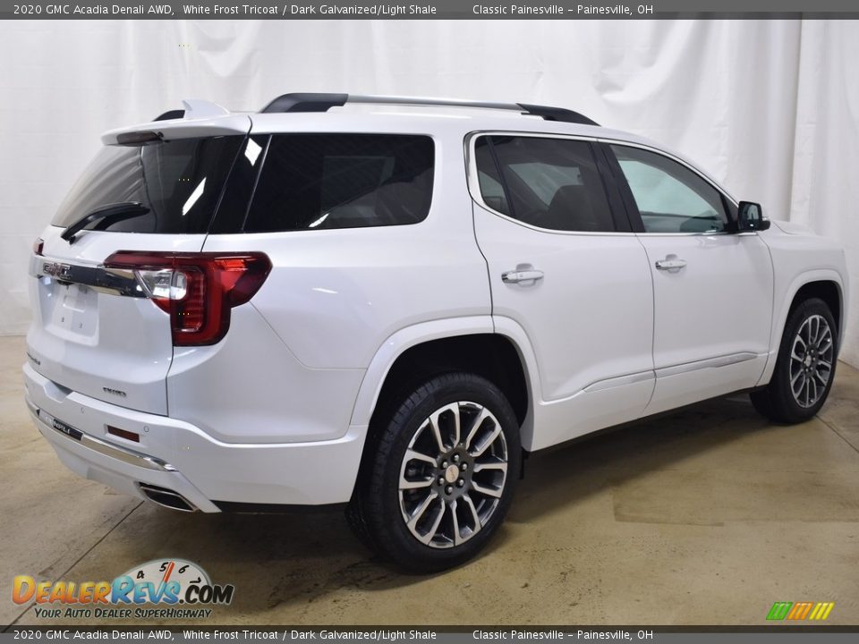 2020 GMC Acadia Denali AWD White Frost Tricoat / Dark Galvanized/Light Shale Photo #10
