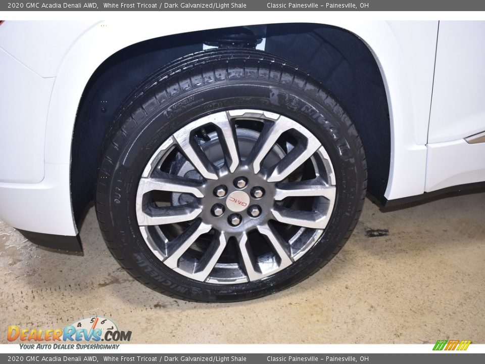 2020 GMC Acadia Denali AWD White Frost Tricoat / Dark Galvanized/Light Shale Photo #13