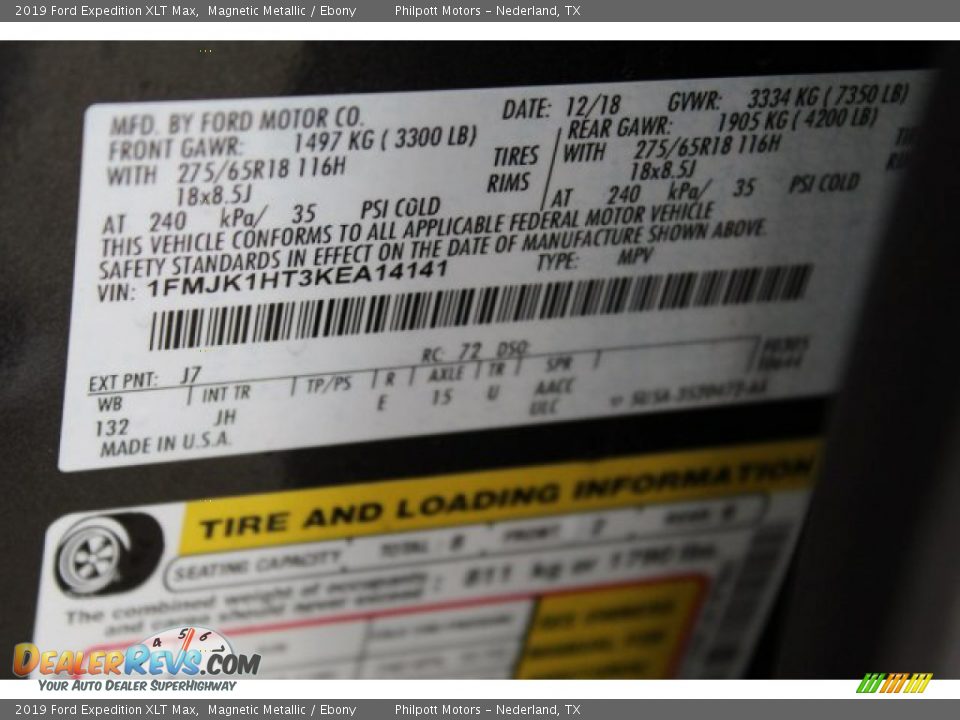 2019 Ford Expedition XLT Max Magnetic Metallic / Ebony Photo #31