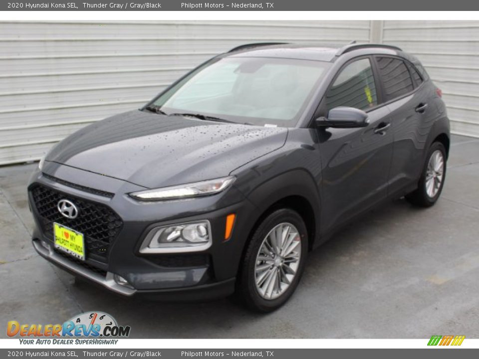 2020 Hyundai Kona SEL Thunder Gray / Gray/Black Photo #4