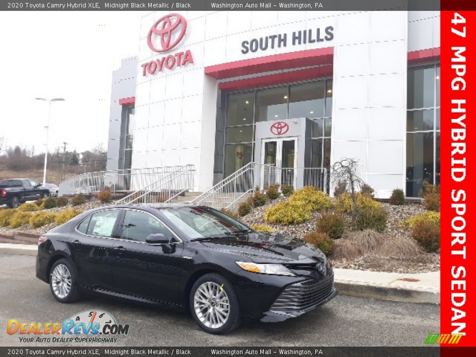 2020 Toyota Camry Hybrid XLE Midnight Black Metallic / Black Photo #1