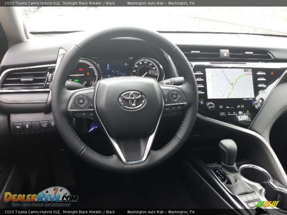 2020 Toyota Camry Hybrid XLE Midnight Black Metallic / Black Photo #3