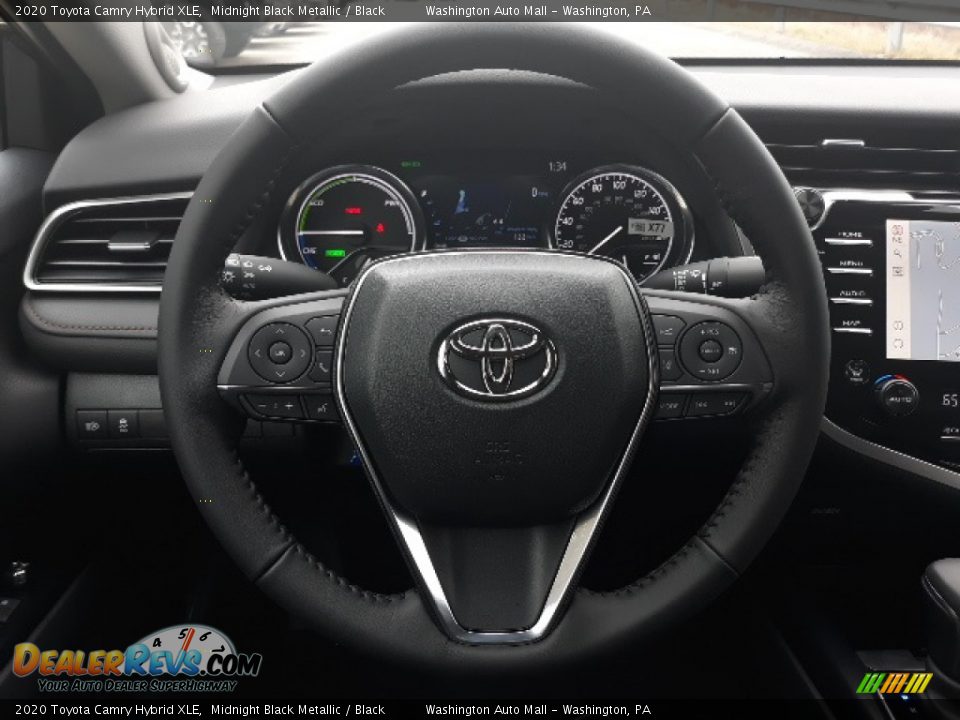 2020 Toyota Camry Hybrid XLE Midnight Black Metallic / Black Photo #4