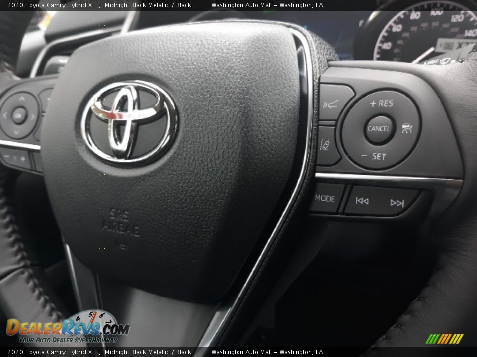 2020 Toyota Camry Hybrid XLE Midnight Black Metallic / Black Photo #6