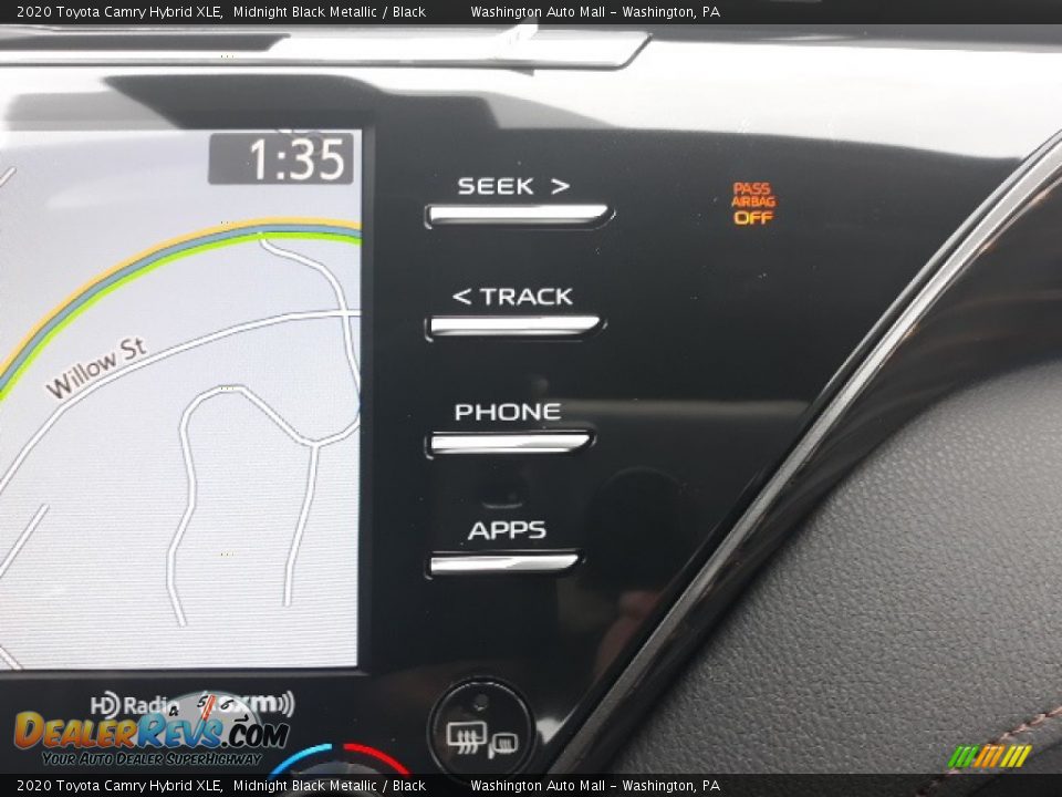 2020 Toyota Camry Hybrid XLE Midnight Black Metallic / Black Photo #14