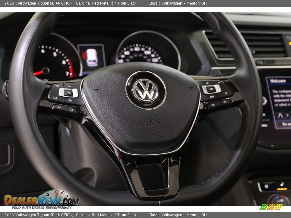 2019 Volkswagen Tiguan SE 4MOTION Cardinal Red Metallic / Titan Black Photo #8