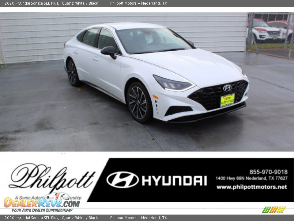 2020 Hyundai Sonata SEL Plus Quartz White / Black Photo #1