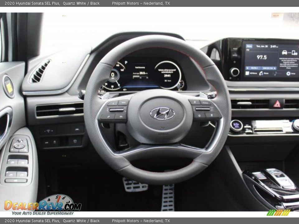 2020 Hyundai Sonata SEL Plus Quartz White / Black Photo #22