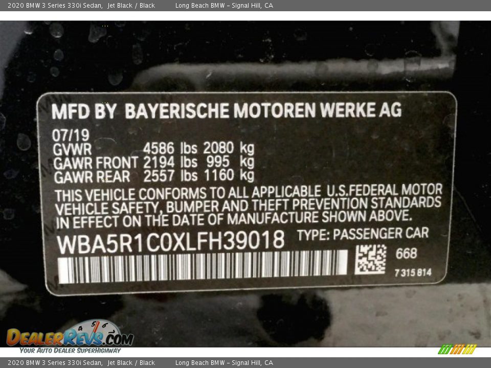 2020 BMW 3 Series 330i Sedan Jet Black / Black Photo #11