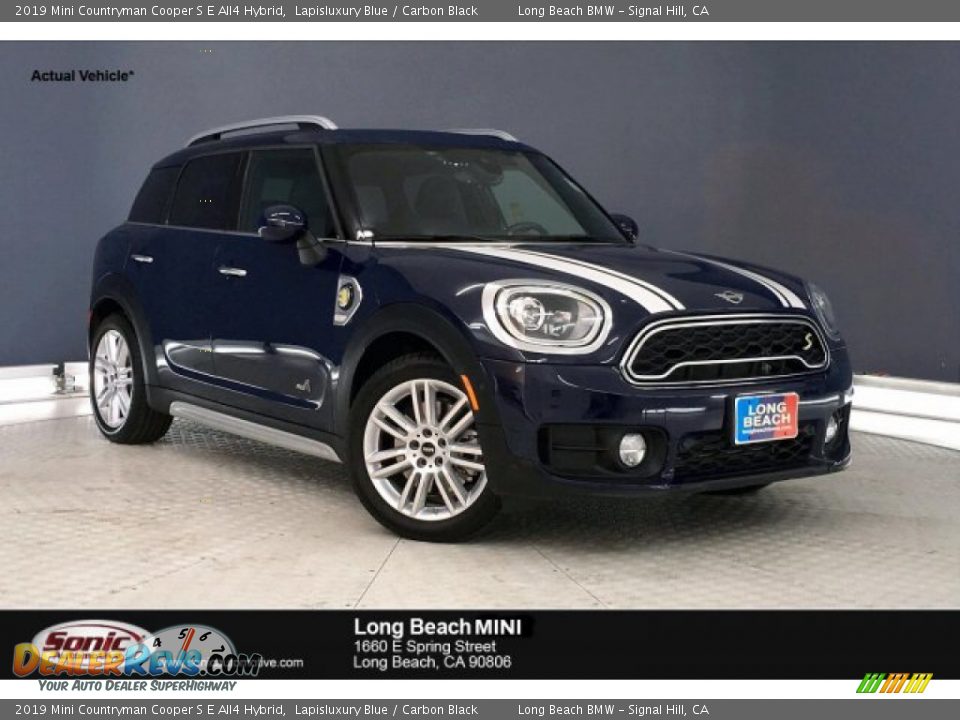 2019 Mini Countryman Cooper S E All4 Hybrid Lapisluxury Blue / Carbon Black Photo #1