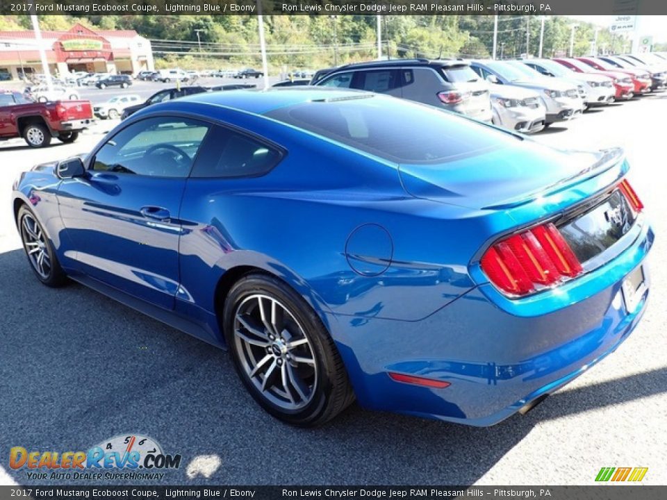 2017 Ford Mustang Ecoboost Coupe Lightning Blue / Ebony Photo #3