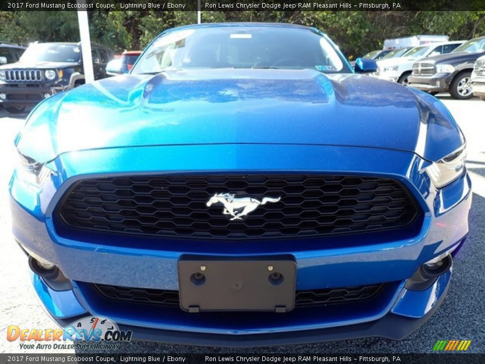 2017 Ford Mustang Ecoboost Coupe Lightning Blue / Ebony Photo #9