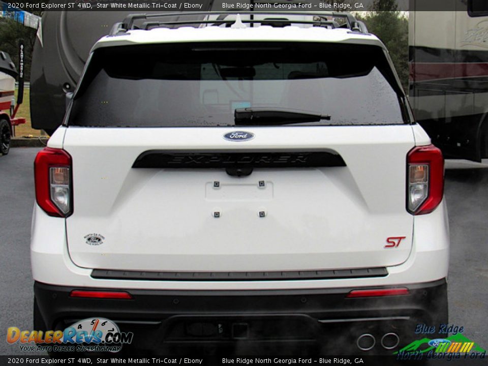 2020 Ford Explorer ST 4WD Star White Metallic Tri-Coat / Ebony Photo #4