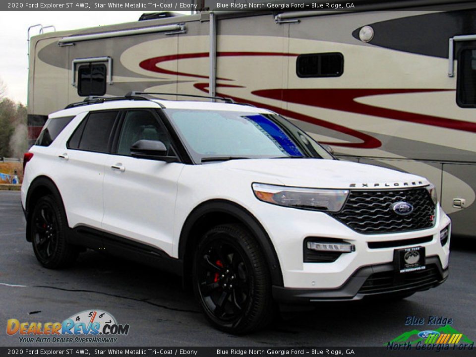 2020 Ford Explorer ST 4WD Star White Metallic Tri-Coat / Ebony Photo #7