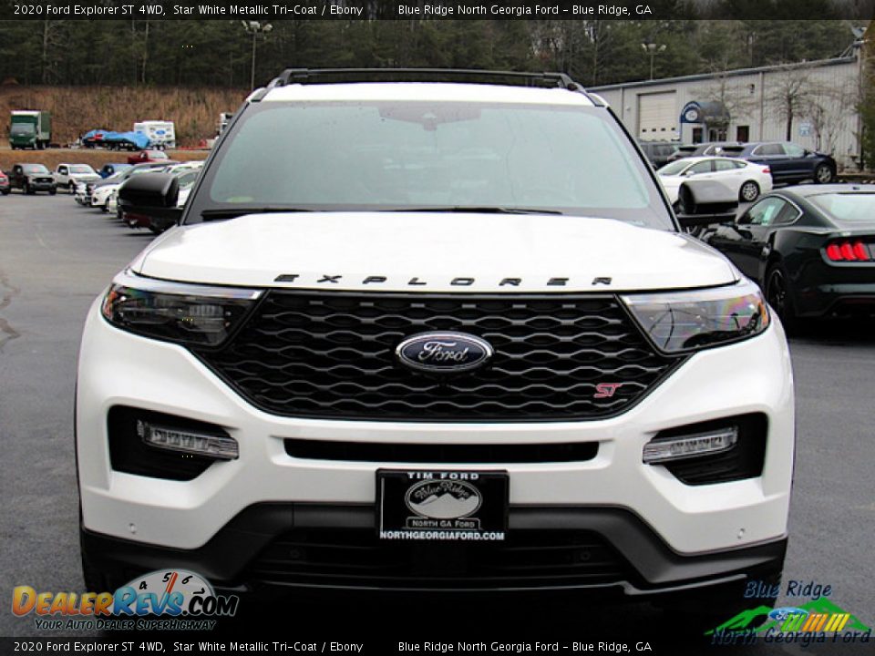 2020 Ford Explorer ST 4WD Star White Metallic Tri-Coat / Ebony Photo #8