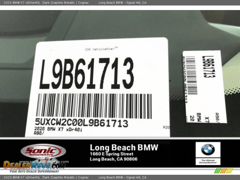 2020 BMW X7 xDrive40i Dark Graphite Metallic / Cognac Photo #11
