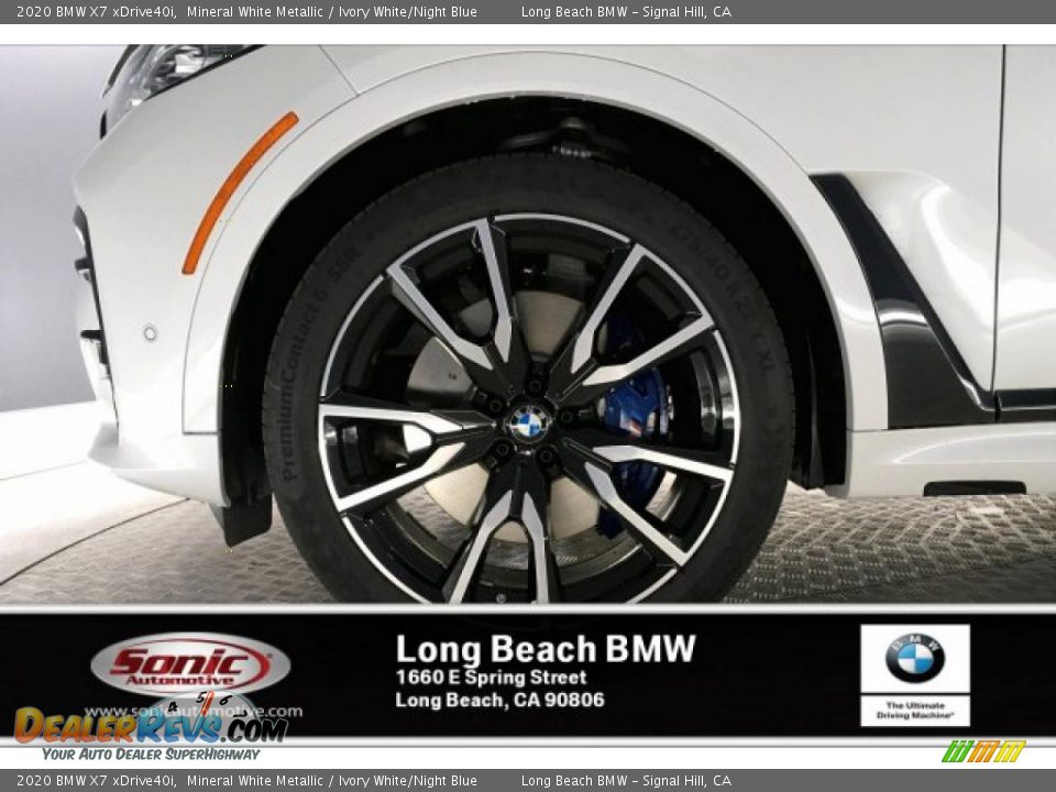 2020 BMW X7 xDrive40i Mineral White Metallic / Ivory White/Night Blue Photo #9