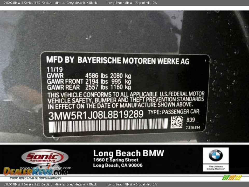 2020 BMW 3 Series 330i Sedan Mineral Grey Metallic / Black Photo #11