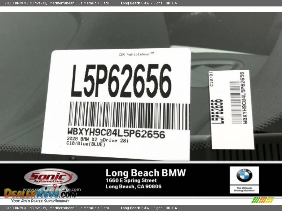 2020 BMW X2 sDrive28i Mediterranean Blue Metallic / Black Photo #11