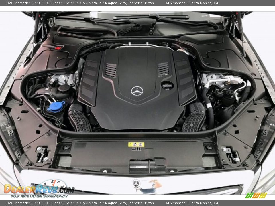 2020 Mercedes-Benz S 560 Sedan Selenite Grey Metallic / Magma Grey/Espresso Brown Photo #8