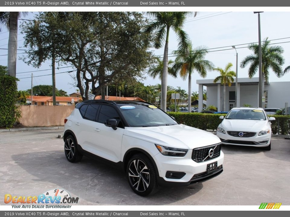 2019 Volvo XC40 T5 R-Design AWD Crystal White Metallic / Charcoal Photo #1