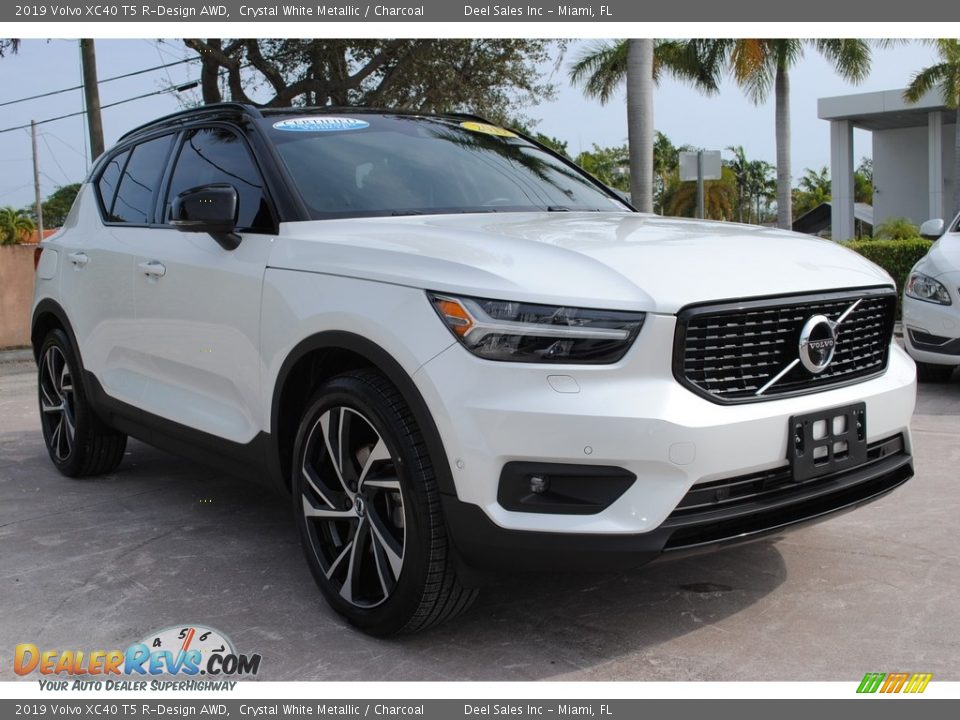 2019 Volvo XC40 T5 R-Design AWD Crystal White Metallic / Charcoal Photo #2