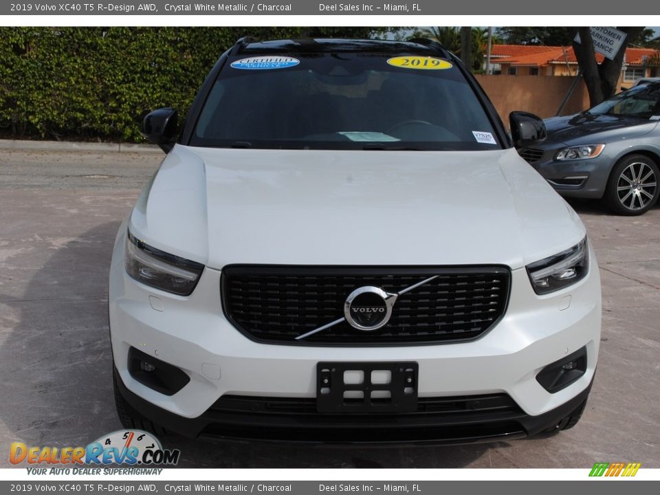 2019 Volvo XC40 T5 R-Design AWD Crystal White Metallic / Charcoal Photo #3