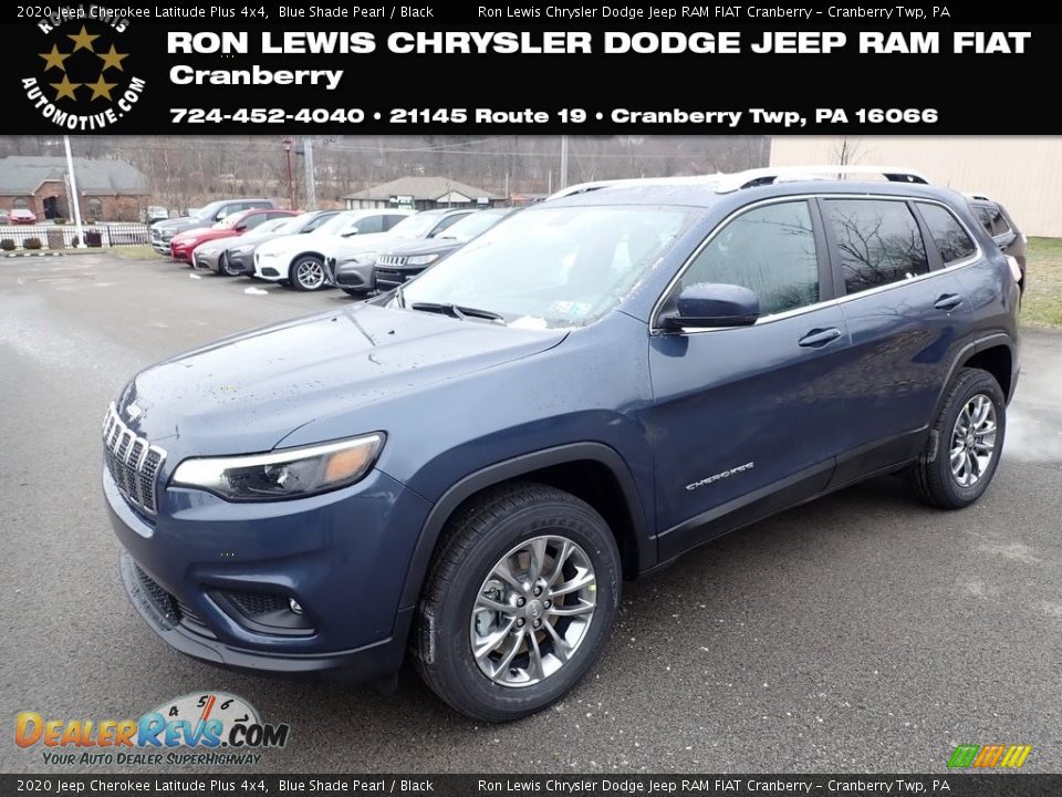 2020 Jeep Cherokee Latitude Plus 4x4 Blue Shade Pearl / Black Photo #1