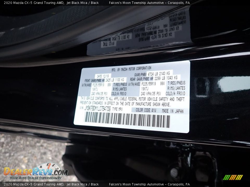 2020 Mazda CX-5 Grand Touring AWD Jet Black Mica / Black Photo #12
