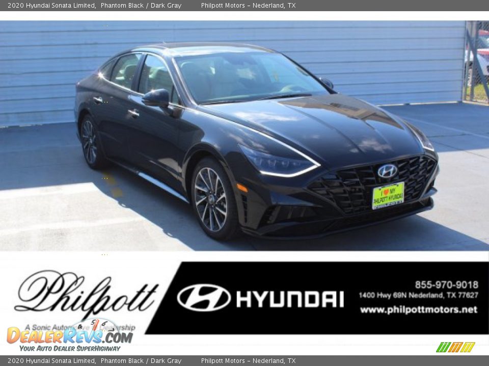 2020 Hyundai Sonata Limited Phantom Black / Dark Gray Photo #1