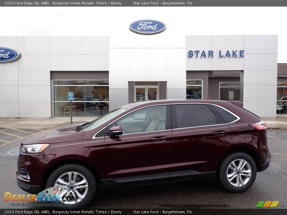 2020 Ford Edge SEL AWD Burgundy Velvet Metallic Tinted / Ebony Photo #1