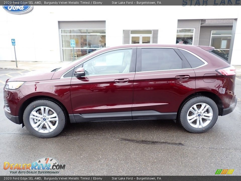 2020 Ford Edge SEL AWD Burgundy Velvet Metallic Tinted / Ebony Photo #2