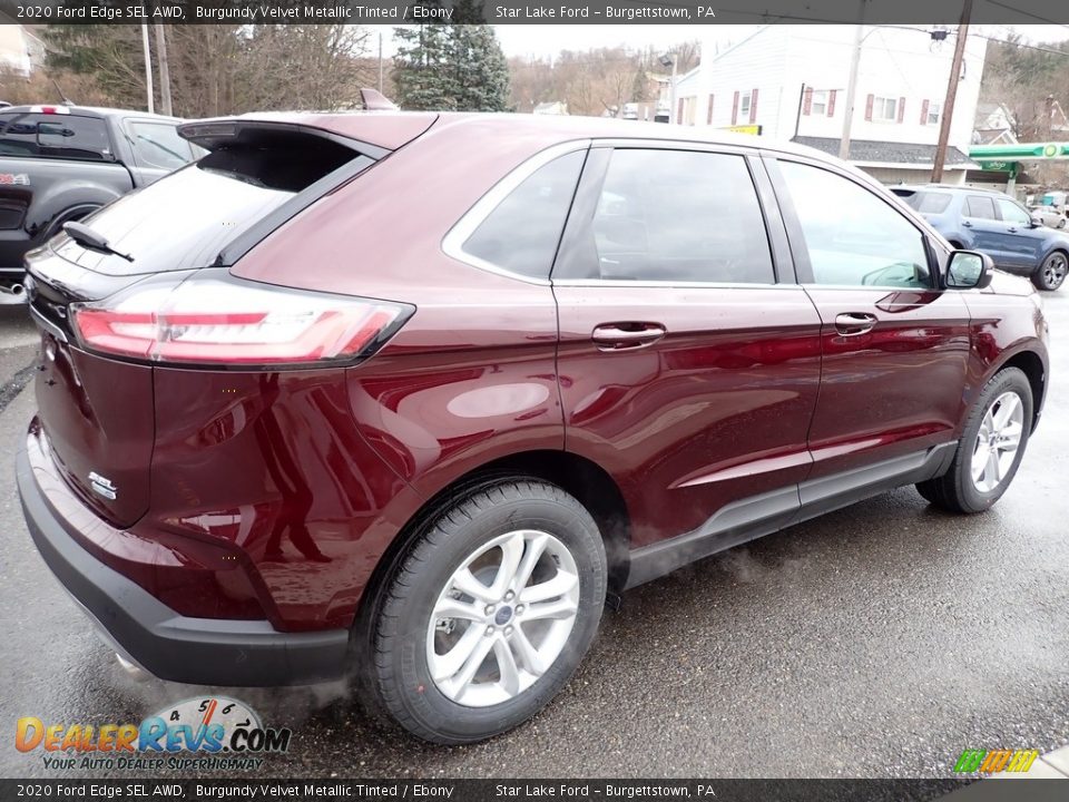 2020 Ford Edge SEL AWD Burgundy Velvet Metallic Tinted / Ebony Photo #6