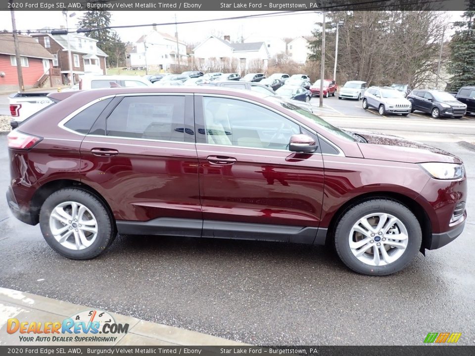 2020 Ford Edge SEL AWD Burgundy Velvet Metallic Tinted / Ebony Photo #7