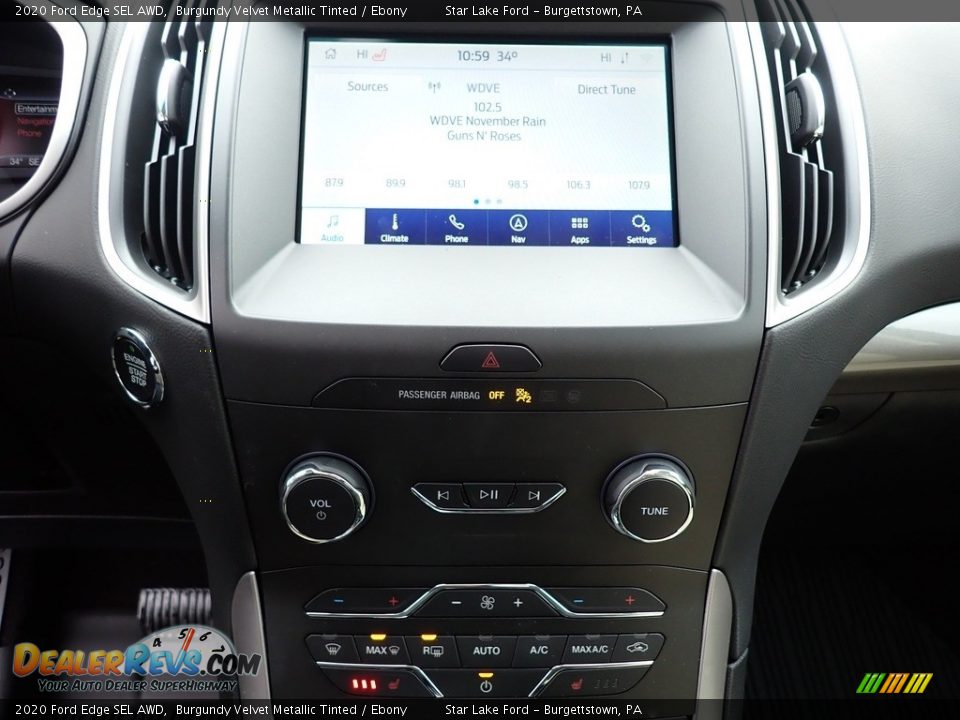 2020 Ford Edge SEL AWD Burgundy Velvet Metallic Tinted / Ebony Photo #20