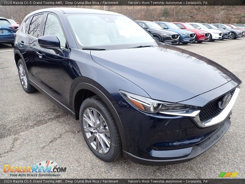 2020 Mazda CX-5 Grand Touring AWD Deep Crystal Blue Mica / Parchment Photo #3