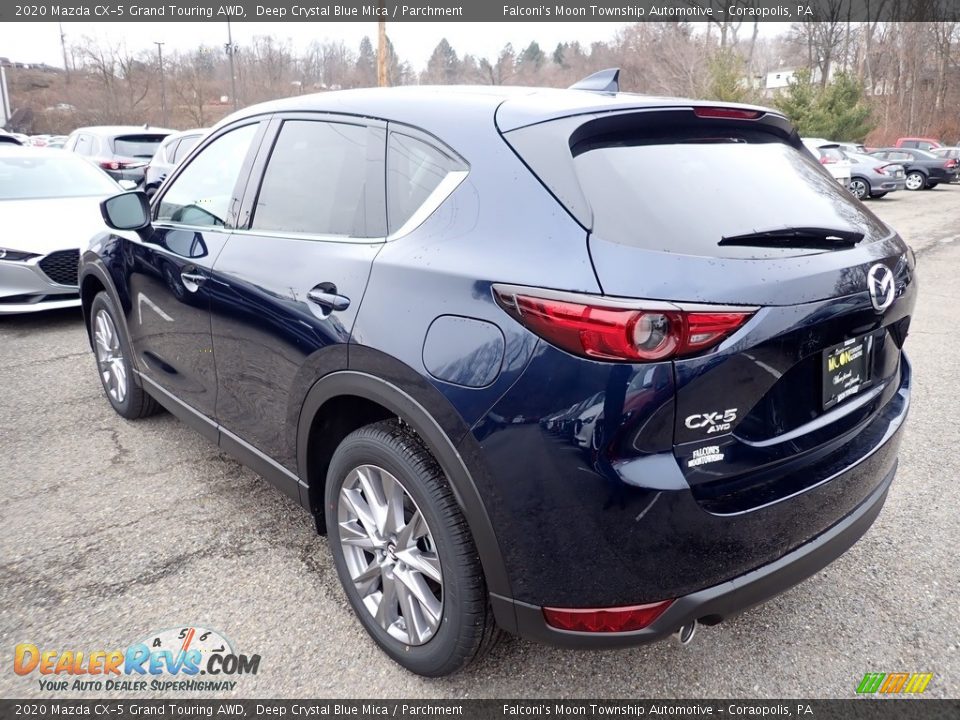 2020 Mazda CX-5 Grand Touring AWD Deep Crystal Blue Mica / Parchment Photo #6