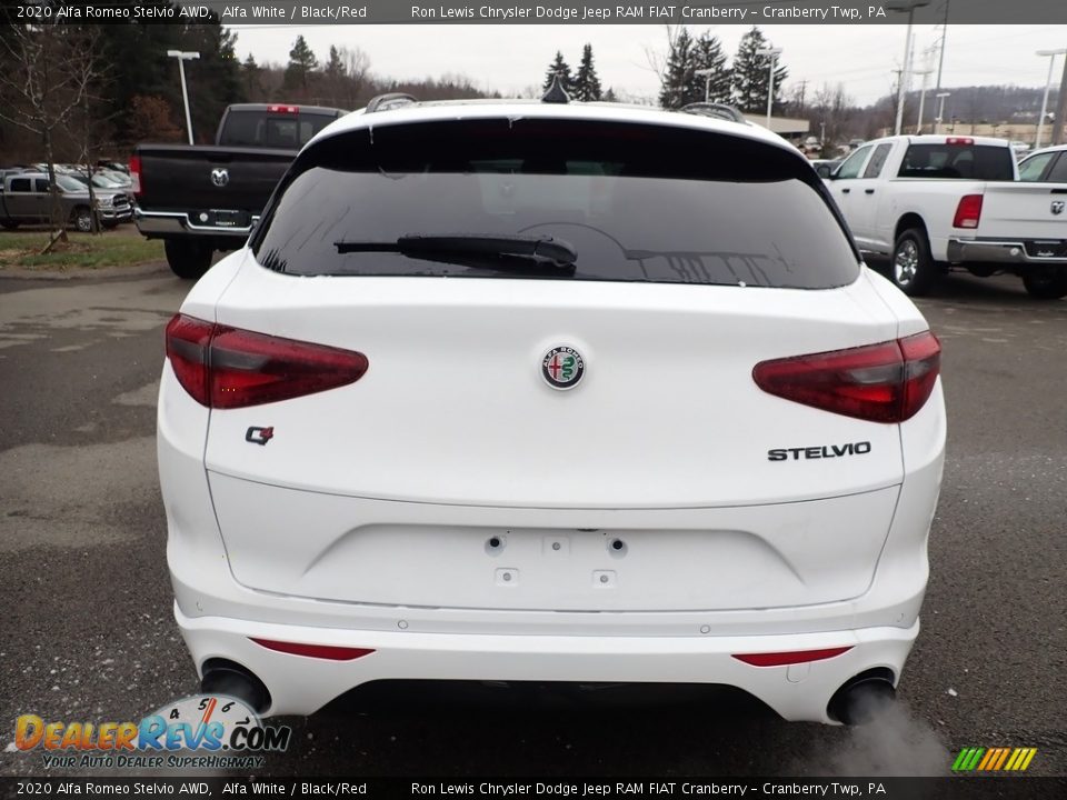 2020 Alfa Romeo Stelvio AWD Alfa White / Black/Red Photo #5