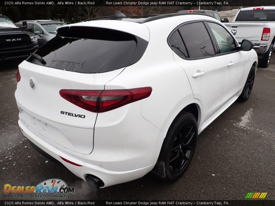 2020 Alfa Romeo Stelvio AWD Alfa White / Black/Red Photo #6