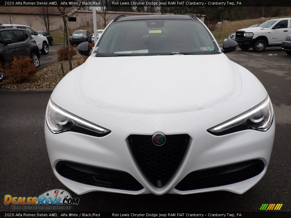 2020 Alfa Romeo Stelvio AWD Alfa White / Black/Red Photo #9